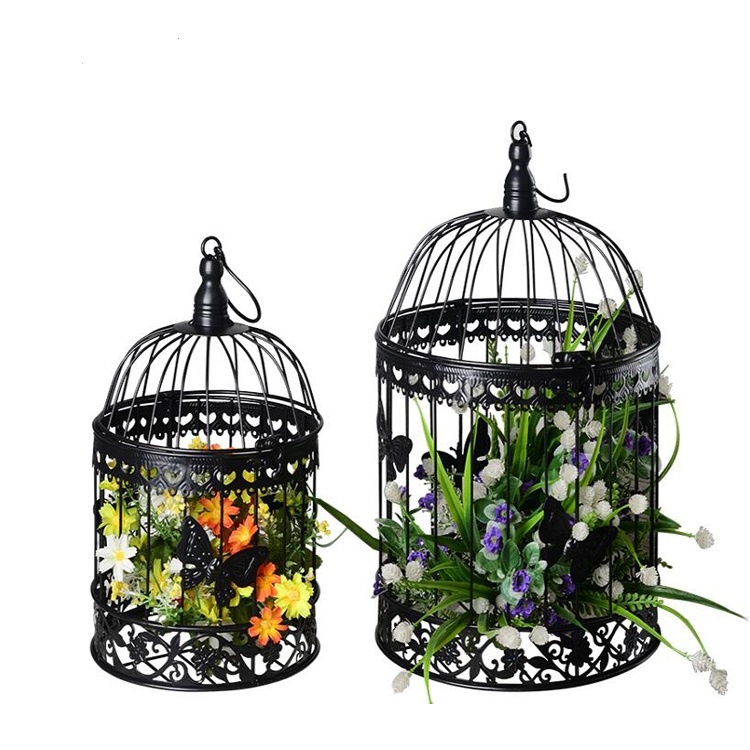 Metal Bird Cage in black Iron home and garden Decoration lantern