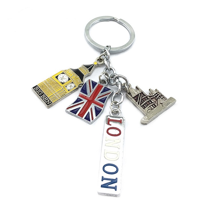 Hot selling metal London souvenir keychain