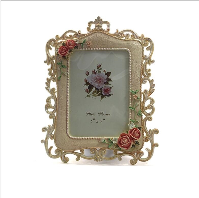 Beautiful Flower design Resin 6inch Photo Picture Frame