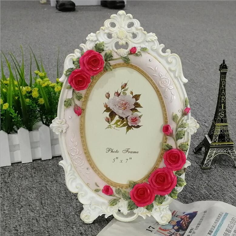 Beautiful Flower design Resin 6inch Photo Picture Frame