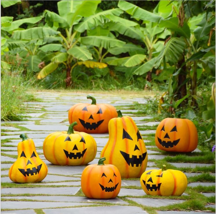 fiberglass Halloween pumpkin for outdoor yard decoration