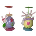 Cute Spring Items Holiday Easter Egg Metal Decorative Easter Rabbits