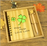 Retro wooden notebook with pen gift crafts stationery Boutique Gift