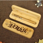 Customized Logo gifts bamboo wooden pen sets