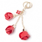 Fashion flower tassel charm rose flower keyring ladies Accessory gift  hangbag pendant