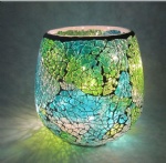 Hand made crackle Mosaic glass candle holder for home wedding decorative