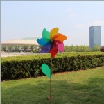 Colorful Garden Decoration Windmill with wooden stake