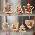 wooden hanging ornament Christmas tree decoration